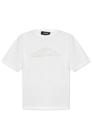 Tシャツ・カットソー DSQUARED2 Men T-shirt White 1 S79GC0107S24583 100 Dsquared2 men's oversized T-shirt with printed logo